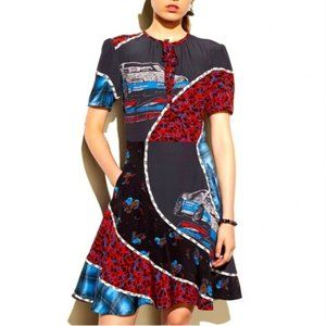 Printed Silk Coach 1941 Dress